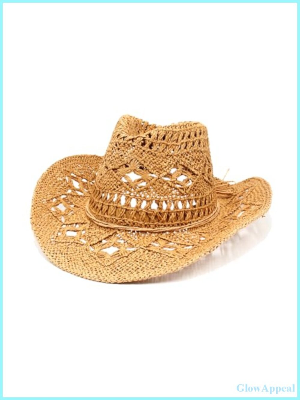Foldable Straw Cowboy Hat Wide Brim Sun Hat for Women Men Western
